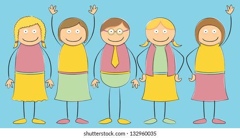 rough stick figure - people