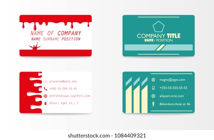 Rough strokes floral sketch.Hand drawn creative business card. Poster, placard, flayer, design templates.