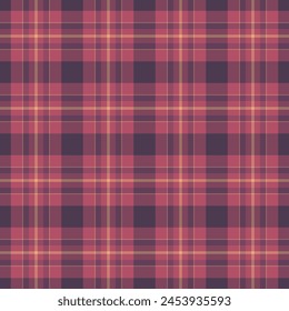 Raue Textur nahtlos, Jersey-Check-Gewebe verlegt. Startseite Tartan Vektorgrafik Hintergrundmuster in pink und rot.