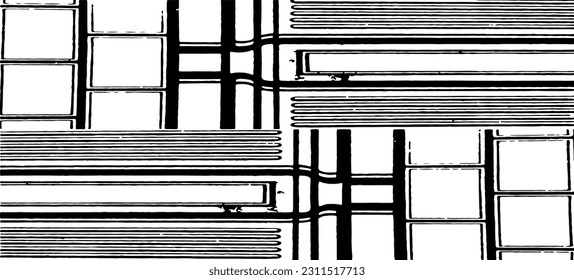Rough texture. Broken plaster wall effect. Grunge worn damask pattern design. Distressed fabric texture. Overlay texture design. Vector illustration. Eps10.