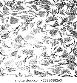 Rough texture. Broken plaster wall effect. Grunge worn damask pattern design. Distressed fabric texture. Overlay texture design. Vector illustration. Eps10.