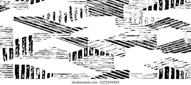 Rough texture. Broken plaster wall effect. Grunge worn damask pattern design. Distressed fabric texture. Overlay texture design. Vector illustration. Eps10.