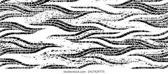 Rough texture. Broken plaster wall effect. Grunge worn damask pattern design. Distressed fabric texture. Overlay texture design. Vector illustration. Eps10.