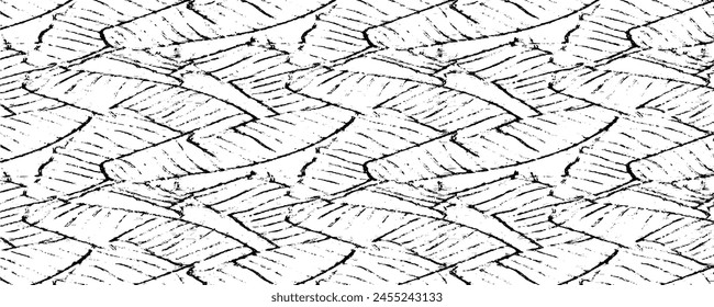 Rough texture. Broken plaster wall effect. Grunge worn damask pattern design. Distressed fabric texture. Overlay texture design. Vector illustration. Eps10.
