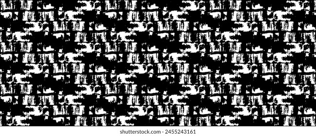 Rough texture. Broken plaster wall effect. Grunge worn damask pattern design. Distressed fabric texture. Overlay texture design. Vector illustration. Eps10.