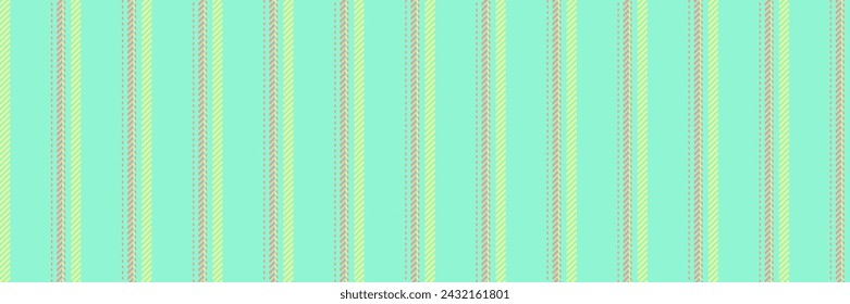 Rough texture pattern textile, dress fabric background seamless. Ornament vertical stripe vector lines in mint and yellow color.