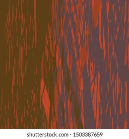 Rough texture with streaks in shades of red, brown and purple. Striated colorful surface. Mottled background. Fire flames. Structure. Paint. Vector illustration.