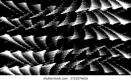 Rough texture. Worn down wallpaper pattern design. Broken plaster grunge damask effect. Distressed overlay texture design. Vector illustration. Eps10.