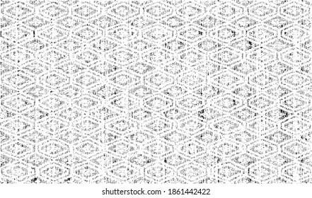Rough texture. Worn down wallpaper pattern design. Broken plaster grunge damask effect. Distressed overlay texture design. Vector illustration. Eps10.