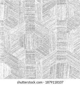 Rough texture. Worn down wallpaper pattern design. Broken plaster grunge damask effect. Distressed overlay texture design. Vector illustration. Eps10.