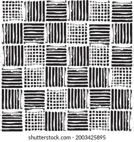 Rough texture. Worn down wallpaper pattern design. Broken plaster grunge damask effect. Distressed overlay texture design. Vector illustration. Eps10.