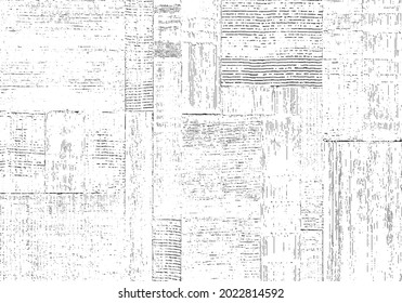 Rough texture. Worn down wallpaper pattern design. Broken plaster grunge damask effect. Distressed overlay texture design. Vector illustration. Eps10.