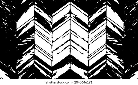 Rough texture. Worn down wallpaper pattern design. Broken plaster grunge damask effect. Distressed overlay texture Vector illustration