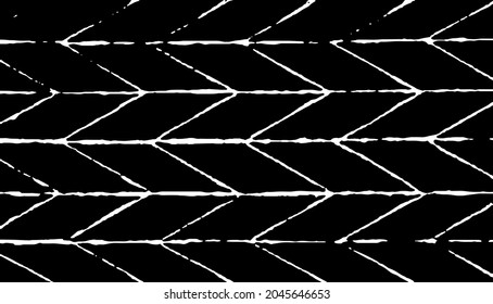 Rough texture. Worn down wallpaper pattern design. Broken plaster grunge damask effect. Distressed overlay texture Vector illustration