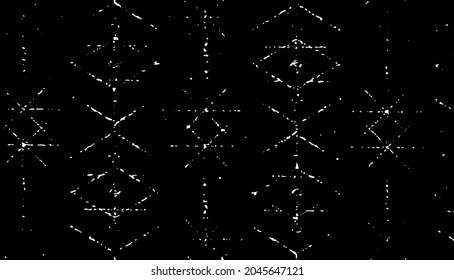 Rough texture. Worn down wallpaper pattern design. Broken plaster grunge damask effect. Distressed overlay texture Vector illustration
