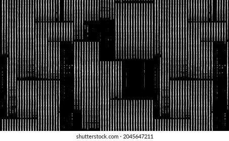 Rough texture. Worn down wallpaper pattern design. Broken plaster grunge damask effect. Distressed overlay texture Vector illustration