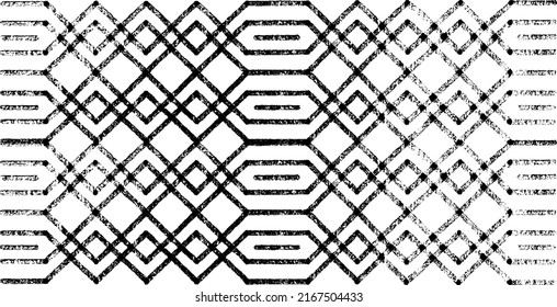 Rough texture. Worn down wallpaper pattern design. Broken plaster grunge damask effect. Distressed overlay texture design. Vector illustration. Eps10.