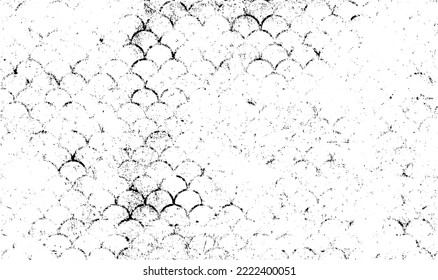 Rough texture. Worn down wallpaper pattern design. Broken plaster grunge damask effect. Distressed overlay texture design. Vector illustration. Eps10.