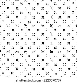 Rough texture. Worn down wallpaper pattern design. Broken plaster grunge damask effect. Distressed overlay texture design. Vector illustration. Eps10.