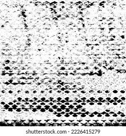 Rough texture. Worn down wallpaper pattern design. Broken plaster grunge damask effect. Distressed overlay texture design. Vector illustration. Eps10.