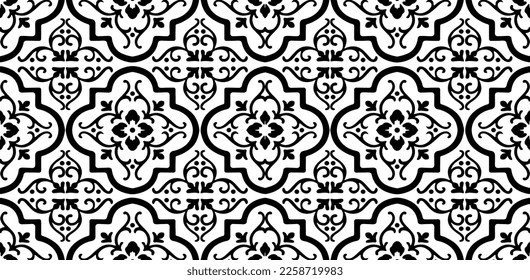 Rough texture. Worn down wallpaper pattern design. Broken plaster grunge damask effect. Distressed overlay texture design. Vector illustration. Eps10.