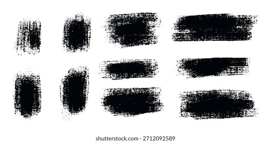 Pinceladas y garabatos negros de textura rugosa que ofrecen una sensación de grunge o angustia para aplicaciones de Diseño gráfico, arte abstracto y fondo.