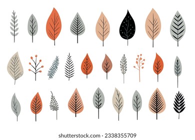 Rough touch plant illustrations with Nordic-style leaf illustrations.