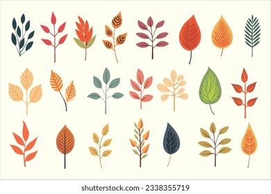 Rough touch plant illustrations with Nordic-style leaf illustrations.