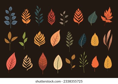 Rough touch plant illustrations with Nordic-style leaf illustrations.