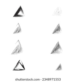 Rough Triangle Set | Scribble Tirangles