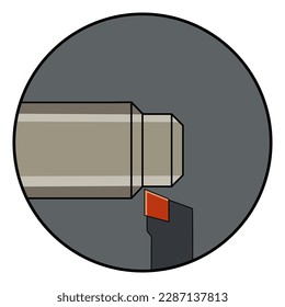 Rough turning tool. Cnc turning icon. Lathe Cutting Tools. 