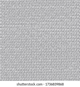 Patrón de tejido de guiño duro. Textura gruesa de tela de algodón. Gráficos monocromos.