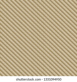 Rough twill frabric. Thick sack cloth with oblique parallel ridges. Cover. Detail. Vector illustration.