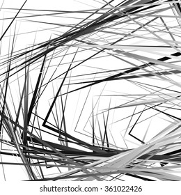 Rough vector texture with edgy rectangular shapes. Abstract grayscale pattern / background.