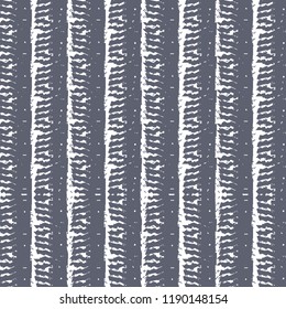 Rough vertical stripes with irregular or fringed edges. Monochrome graphic pattern. Vector illustration.