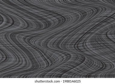 Rough Wavy surface. Coarse black yarn fabric. Wallpaper. Abstract vector image