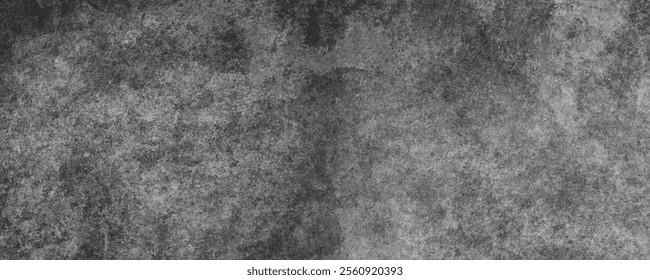 Rough and weathered black and grey cement wall texture with rugged imperfections and stains.
