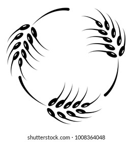 Rough wheat icon. Simple illustration of rough wheat vector icon for web.