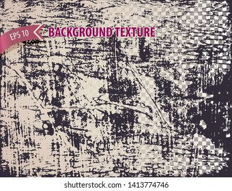 Rough wooden overlay texture with distressed effect. Grunge backdrop for site, web design, banner, poster. Vector background.