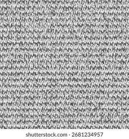 Grobe Wolldecke vom Land. Grauer Teppich mit vagen Streifen. Rustikale Textur. Abstrakt nahtlos. Vektorgrafik.