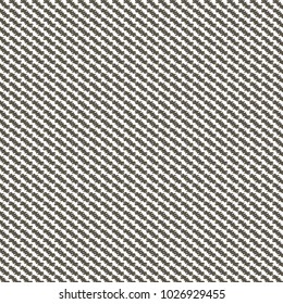 Rough wool fabric with oblique parallel interrupted stripes. Twill texture. Monochrome graphics. Abstract vector.