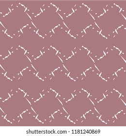 Rough zigzag stitches on a pale burgundy background. Textile pattern. Wallpaper. Tile. Vector illustration.