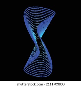 Runden Sie Kanten in Circle Form. Spiral Vector Illustration .Technology Runde. Wave Logo . Design-Element. Abstrakte Geometrische Form.