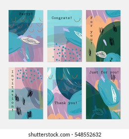 Roughly drawn plums cyan.Hand drawn creative invitation greeting cards.Poster placard flayer design templates. Anniversary Birthday wedding party cards.Isolated on layer.