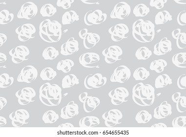 Roughly drawn scribbled circles.Abstract seamless pattern. Universal bright background for greeting cards, invitations. Had drawn ink and marker watercolor texture.