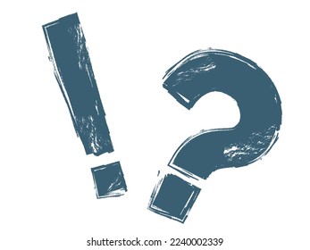 Roughness A001_Question Mark Exclamation Mark shows the emotion vector illustration graphic EPS 10