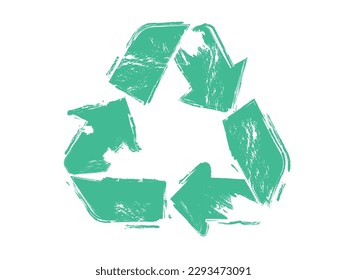 Roughness A005_ recycle symbol shows the concept of ECO vector illustration graphic EPS 10