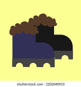 rough-soled winter boots with fur
