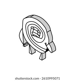 roulade meat character isometric icon vector. roulade meat character sign. isolated symbol illustration