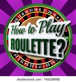 Roulette banner for online casino, poker, roulette, slot machines, card games. Elements for gambling